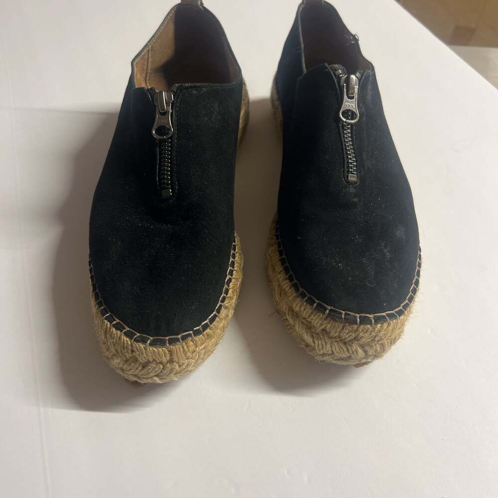 Eric Michael Serena Black Suede Espadrille Flats